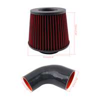 Kit de Admisión de Aire Frío AOSU Racing con Protector Térmico y Tubería de Silicona Negra + Roja Nuevo para 330i G20 / 430i / Z4 B48 2.0T 2019-2025