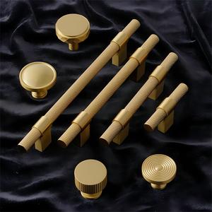 Adjustable Modern <strong>French</strong> American Brass Knurled Cabinet Drawer Handle Furniture <strong>Knobs</strong> for Bedroom Wardrobe and Kitchen Cabinets - Product Image 1