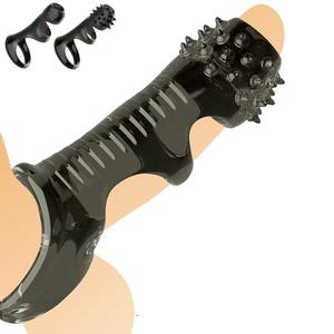 واقي ذكري مطور رخيص لتأخير القذف للذكور - حلقة للكرنس - واقي ذكري من السيليكون قابل لإعادة الاستخدام للرجال - Product Image 2