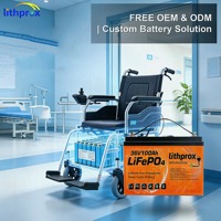 Batterie au lithium pour trottinette 36V100AH 100AH 150AH 200AH 3.6KWh 5.4KWh 7.2KWh Grade A LiFePO4, haute puissance et sortie stable pour