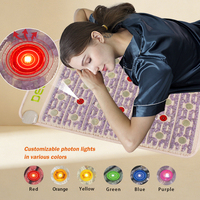 Matelas chauffant en améthyste 50x80cm en cuir PU moderne, technologie infrarouge à ions négatifs FIR, contrôle de température 30-70°C