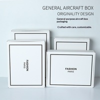 Boîte rectangulaire en carton ondulé blanc haut de gamme pour emballage cadeau d'écharpes et de vêtements - Prête à être expédiée, livraison express