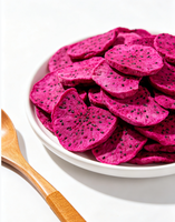 FD Rode Drakenvrucht Schijfjes Gemaakt van Puur Vers Rood Pitaya Vlees Knapperige Suikervrije Chips voor Yoghurt Cake Decoratie