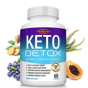 Suplemento sanitario Pérdida de peso Adelgazante natural Detox Keto Tablets Píldoras de dieta para pérdida de peso avanzada 60 cápsulas