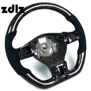 Volante de Coche para <span class=keywords><strong>Volkswagen</strong></span> MK6 VW <span class=keywords><strong>Golf</strong></span> 6 <span class=keywords><strong>GTI</strong></span> 2010 2011 <span class=keywords><strong>2012</strong></span> 2013 2014 2015, Volante Personalizado de Fibra de Carbono Forjado - Product Image 2