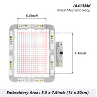 Cadre de broderie magnétique pour machine à broder Janome Memory Craft MC400E MC450E MC500E MC550E Elna EXpressive 830L