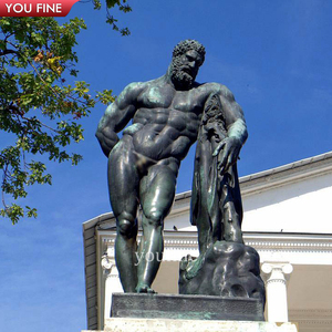 YOUFINE - Estatua de Hércules Farnesio de Bronce Fundido, Escultura Clásica de Héroe de la Mitología Griega para Villa o Plaza - Product Image 2