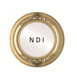 <b>Gold</b> Plated Finishing <b>Wall</b> Mounted Decoration <b>Mirror</b> Frame <b>Wall</b> <b>Mirror</b> Hot Sale Rounded Handmade Decorative <b>Mirror</b> Frame - Product Image 2