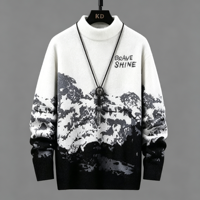 Cardigan en tricot doux et chaud à col rond pour homme, de haute qualité, mode hiver, ample et décontracté, à manches longues, avec détails boutonnés