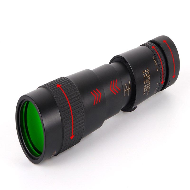 SABPACK  BAK4 monocular  Zoom Telescope  10--300x40 telescope with smart phone clip - Factory Directly
