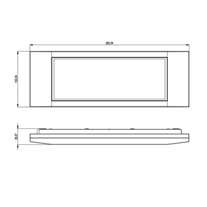 Lampada di Emergenza con Luce Blu, Larghezza 30,5 cm, Altezza 11,5 cm, Profondità 4,3 cm per Uso di Sicurezza - Product Image 2