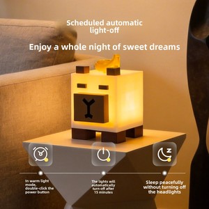Lampada Notturna Moderna a Forma <span class=keywords><strong>di</strong></span> Capibara in Blocchi ABS, Luci Colorate a Sette Colori, Ricarica USB, Dimmerazione Continua, Il Mio <span class=keywords><strong>Mondo</strong></span> - Product Image 3