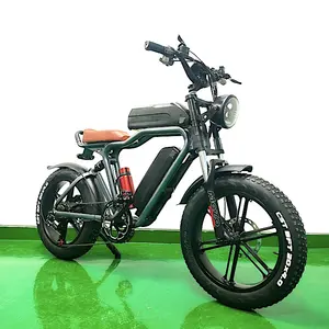 Dual-Batterien Große Reichweite E-Bike, Elektro-Dickreifen-Fahrrad, Stadt-Bike, 16Ah * 2, 48V, 750W