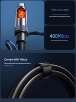 Cable de Carga Rápida USB C a USB C de 240W, Cable de Datos Flexible de Silicona con Pantalla Digital, Compatible con iPhone, iPad, Galaxy y Xiaomi