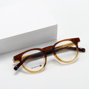 Gafas Redondas de Montura Completa, Lentes de Resina de Color Sólido, Anti-UV, Ligeras, Unisex, Monturas para Corrección de la Visión para Adultos - Product Image 1