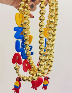 Collar Bohemio de Moda con Colgante de Perlas y Cadena de Acero Inoxidable para Hombre y Mujer, Joyería con Mapas de Corazones, Regalo - Product Image 5