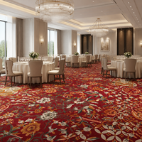 Imperial Red Oriental Bedruckte Nylon-Teppichfliesen mit Feuerhemmender Rückseite für Luxushotels, Bankettsäle und Flurprojekte