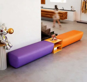 Canapé long moderne et simple pour studio de yoga, studio de danse, zone d'entraînement et de repos, banquette d'attente - Product Image 1
