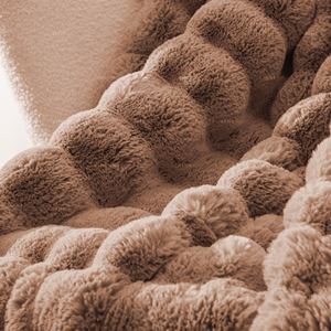 Chăn lông giả thỏ sọc dày dặn 780GSM, hai mặt, có thể đảo mặt, có trọng lượng, dùng cho mùa đông - Product Image 5