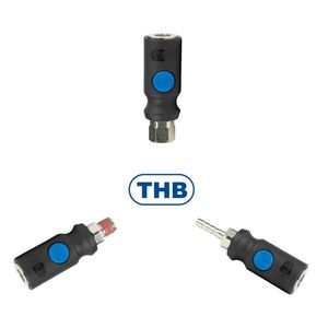 Accouplement rapide universel de sécurité pneumatique à bouton-poussoir pour cloueurs pneumatiques - Product Image 1