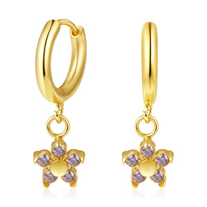 Pendientes <span class=keywords><strong>de</strong></span> Aro Huggie <span class=keywords><strong>de</strong></span> Acero Inoxidable al por Mayor con Colgante <span class=keywords><strong>de</strong></span> Lágrima <span class=keywords><strong>de</strong></span> Circonita Cúbica para Mujer, Joyería para Bodas y Fiestas - Product Image 5
