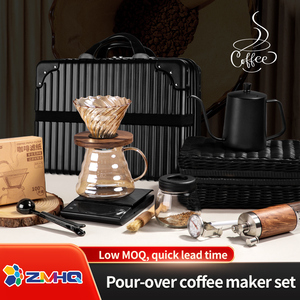 Juegos de regalo de café Verter sobre cafetera Viaje Camping Portátil 8 en 1 Juego de regalo Adecuado para actividades de formación de equipos corporativos - Product Image 6