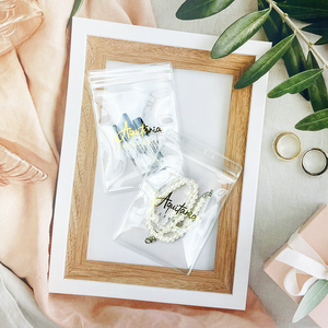 Bolsa de Plástico con Cierre Reutilizable Personalizada con Logotipo para Joyería Pequeña, Bolsa con Cierre Mate para Pendientes, Bolsa Mini Ziplock de PVC - Product Image 1