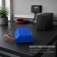 Paket Baterai OEM 26V NCM 2.5Ah dengan Kabel Terminal M10 untuk Penyimpanan Energi Surya, Cadangan Daya, dan Perangkat Elektronik