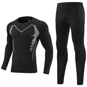 Ensemble de survêtements de sport pour hommes et enfants : Collants de compression à séchage rapide pour l'entraînement, la course et le basketball, et ensemble de sous-vêtements de football pour garçons - Product Image 1