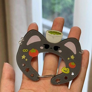 2025 nuovo stile cartone animato portachiavi acrilico Carabiner colorato all'ingrosso e supporto Design personalizzato per te - Product Image 2