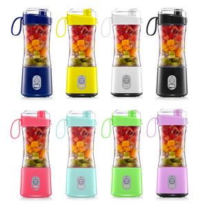 Mini presse-agrumes de fruits Portable 380ML, voyage en plein air USB Rechargeable 6 lames Portable intelligent mélangeur électrique mélangeur de jus de glace - Product Image 5
