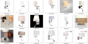 Trang trí đầu giường tường đèn với đèn <span class=keywords><strong>led</strong></span> đọc sách 2 hình chữ nhật vuông vải bóng râm với USB sạc cho phòng khách sạn cho tường - Product Image 6