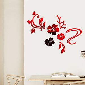 Pegatinas de Pared de Acrílico con Diseño de Flores Románticas, Pegatinas de Pared Tridimensionales 3D, Pegatinas Decorativas para Muebles - Product Image 5