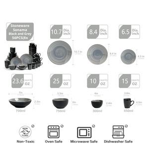 Promotion de septembre : Tasses à café rondes, assiettes en céramique pour steak, dessert et salade, design exquis et unique, vaisselle - Product Image 2