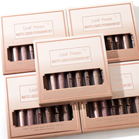 Ensemble de fards à paupières liquides mats 8 couleurs, imperméables, longue tenue, effet velours, tons nus, kit de maquillage pour femmes