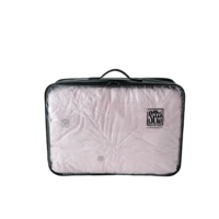 Sacs à fermeture éclair en PVC transparent réutilisables, imperméables, pour le rangement des couettes, emballage personnalisé de vêtements, impression en héliogravure, vente en gros
