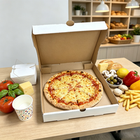 Boîtes à pizza biodégradables en carton ondulé kraft, résistantes à la graisse, avec logo personnalisé, plusieurs tailles, faible MOQ, qualité alimentaire - Fournisseur SP5247
