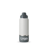 Bouteille isotherme durable en acier inoxydable SUS304 avec couvercle pop-up, idéale pour le sport et les voyages