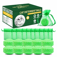 Lot de 10 balles répulsives pour chats avec sacs en filet, répulsif pour chats parfumé pour jardin, mobilier de jardin, intérieur, extérieur, marque privée