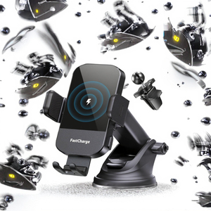 <span class=keywords><strong>Chargeur</strong></span> sans fil pour <span class=keywords><strong>voiture</strong></span> 15W Support à <span class=keywords><strong>induction</strong></span> automatique pour téléphone portable avec ventouse et pince à bras en métal - Product Image 3