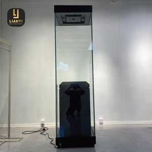 Vitrine minimaliste sur mesure avec verre pleine hauteur, joints invisibles et revêtement anti-reflet avancé pour galerie - Product Image 4