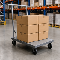Chariot utilitaire pliable en acier inoxydable à 4 roues certifié NSF, chariot de service commercial pour cuisine, robuste, emballage plat