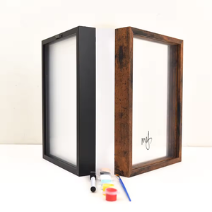 Kit <span class=keywords><strong>de</strong></span> peinture d'empreintes <span class=keywords><strong>de</strong></span> mains et <span class=keywords><strong>de</strong></span> pieds en bois transparent fait à la <span class=keywords><strong>main</strong></span>, cadre photo pour la décoration <span class=keywords><strong>de</strong></span> la maison, souvenir - Product Image 6