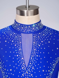 Maillot de Gimnasia para Niños con Pedrería, Malla Brillante, Manga Larga, Cuello Alto, Ajuste Delgado para Competición y Entrenamiento, Personalizable - Product Image 3