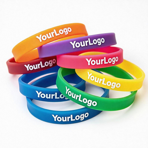 Logotipo de diseño profesional Pulsera de goma de silicona Venta al por mayor Pulsera de silicona Impresión Muñequera de silicona personalizada - Product Image 1