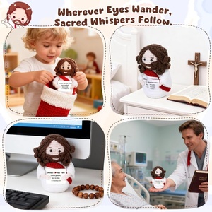 Figura de Jesús Tejida a Crochet, Jesús te Ama, Regalo de Apoyo Emocional para Mujeres y Hombres Cristianos, Regalos Religiosos Católicos - Product Image 6