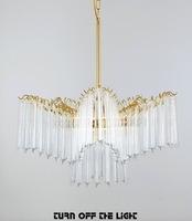 Nouveau lustre moderne de luxe en cristal, luminaire suspendu LED pour la maison et l'hôtel