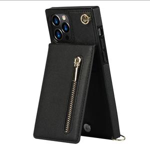 Funda para Teléfono con Ranuras para Tarjetas, Correa con Cierre y Cordón, de Cuero PU, Antigolpes, Tipo Cartera para iPhone 17 16 15 14 13 12 11 - Product Image 2