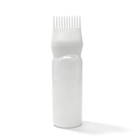 Bouteille applicatrice de teinture capillaire en plastique réutilisable de haute qualité, 170 ml (6 oz), avec peigne, pour salon de coiffure, vente en gros