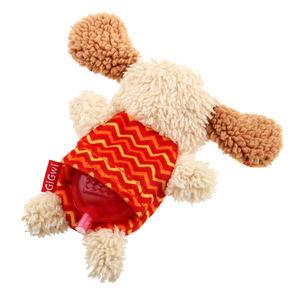 Pet all'ingrosso nuovo disegno animale a forma di cane cigolante giocattolo con <span class=keywords><strong>2</strong></span> cigolio ricaricabile per cani di piccola taglia e cuccioli di cane cigolante giocattoli - Product Image 3